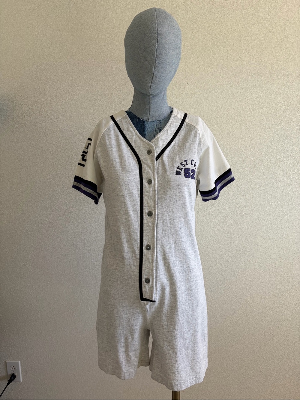 90s Baseball Jersey romper